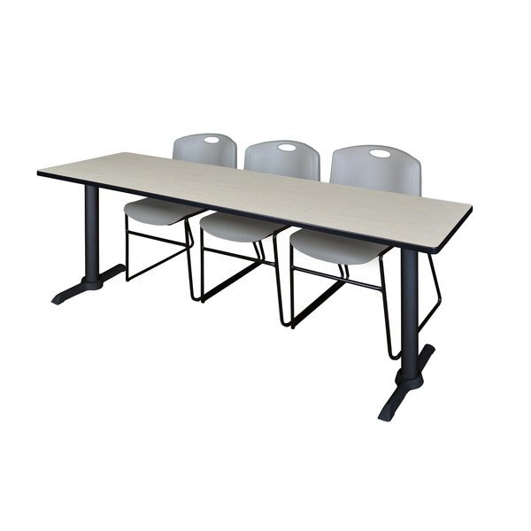 Rectangle Tables > Training Tables > Cain Training Table & Chair Sets, 84 X 24 X 29, Maple, CAIN, Mfr# MTRCT8424PL44GY